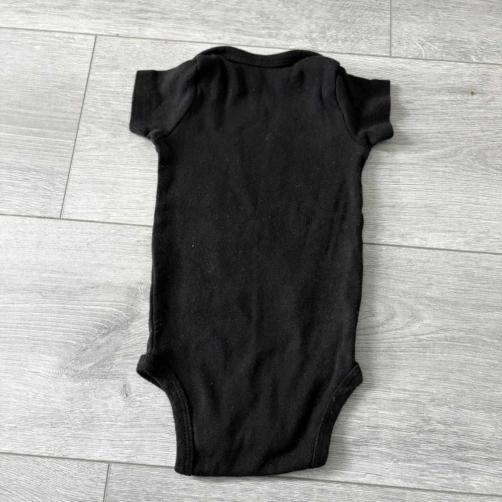 Rolling Stones Rock & Roll Graphic Bodysuit 6 Months Black Band Tee Infant Baby